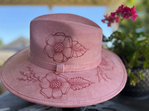 Pink flower hat