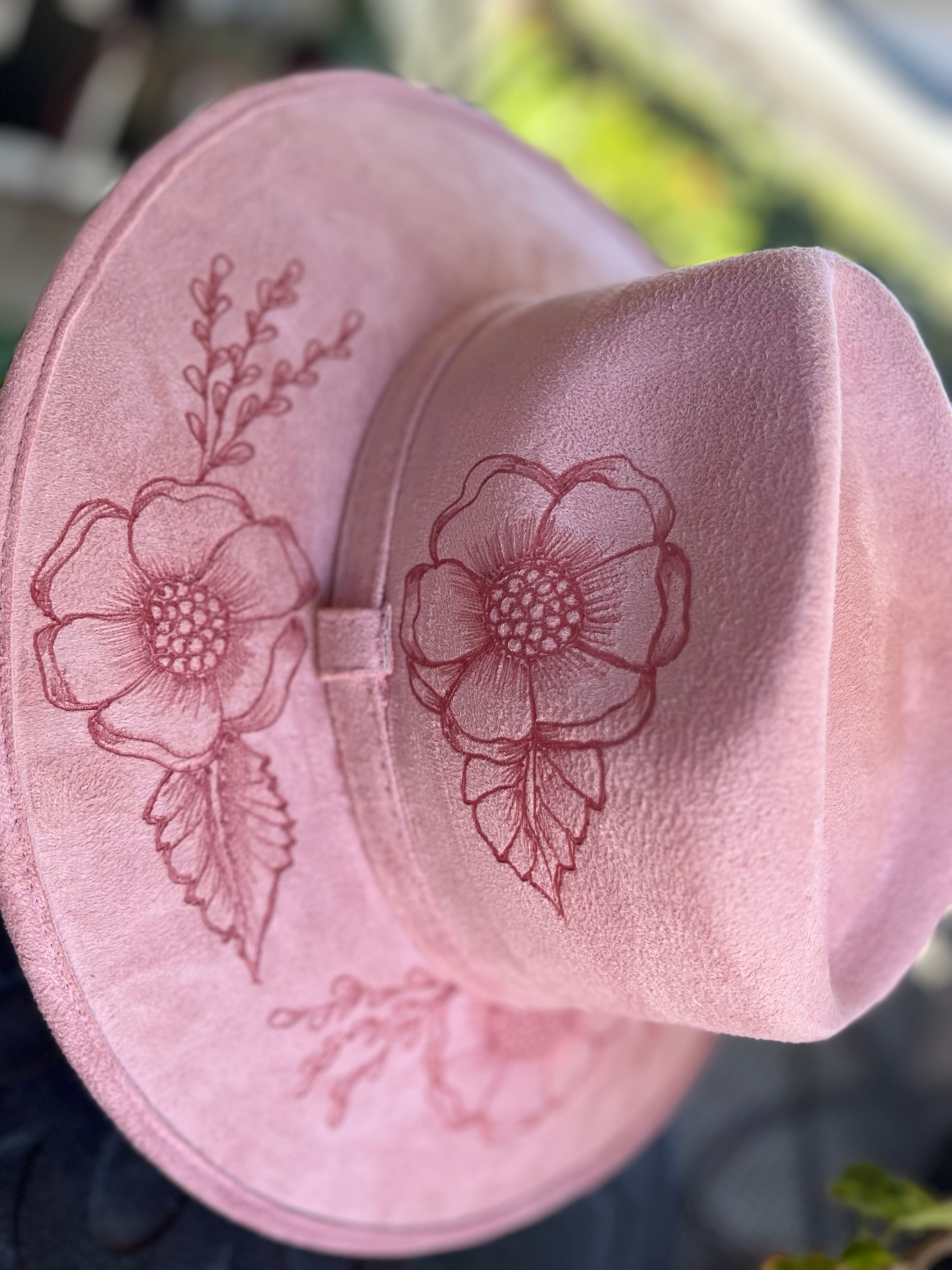 Pink flower hat