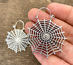 Spider web earrings